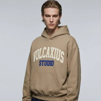 Sweat-shirt de luxe en polycoton épais, tissu CVC respirant, solutions de marque privée sur mesure, look athleisure haute couture
