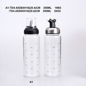 Bouteille en verre borosilicate haute résistance de 650 ml, distributeur d'<span class=keywords><strong>huile</strong></span> d'olive, de sauce, de condiment, d'<span class=keywords><strong>huile</strong></span> de cuisson pour la <span class=keywords><strong>cuisine</strong></span> - Product Image 4