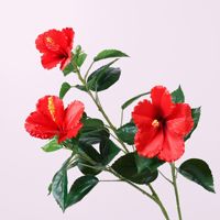 Bouquet de fleurs d'hibiscus parfumées réalistes, bouquet décoratif moderne pour le bureau, le jardin, la décoration de la maison, plantes artificielles, fleurs artificielles