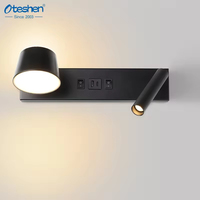 Lampe murale de lecture LED USB en aluminium, type C, angle rotatif, pour salon et salle de bain