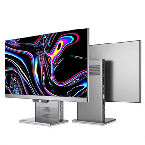 All-In-One Computer 24 27 Inch IPS Widescreen Silver Desktop Monitor Integrated Camera Office Use Windows - Product Image 1