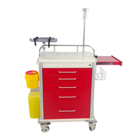 Chariot médical en plastique durable pour usage d'urgence, mobilier hospitalier, fourni par la Chine