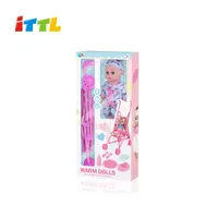 ITTL-muñecas de bebé encantadoras de 14 pulgadas con cochecito y accesorios, juego de muñecas, juguetes con 4 sonidos