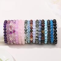 Bracelet artisanal en améthyste et agate naturelle, bijoux de mode minimalistes et polyvalents, vente en gros