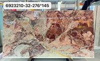 Dalle de quartzite rose fumé marbré rose macaron avec veines grises, élégante, pour la décoration de villas et de maisons