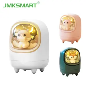 Pelembap Udara Mini untuk Mobil, Lampu LED Natal, Pelembap Udara Mini untuk Ruang Rumah, Kartun, H2O Dingin, USB, Humidifier Ultrasonik, 200Ml