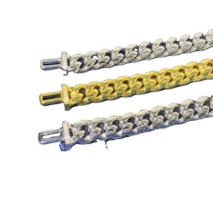 Collar <span class=keywords><strong>de</strong></span> Eslabones Cubanos <span class=keywords><strong>de</strong></span> Acero Inoxidable con Logotipo Personalizado, Cadena <span class=keywords><strong>de</strong></span> Moda Dorada <span class=keywords><strong>de</strong></span> Diseño Económico para Hombres y Novios, Venta al por Mayor - Product Image 1