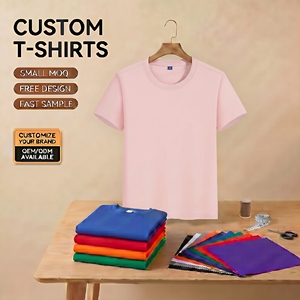 <strong>Mens</strong> Casual Team T Shirt Wholesale Blank 75 Cotton 25 Polyester Solid Color Custom Logo Printed Breathable Anti-Wrinkle Knitted - Product Image 1