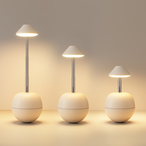 Modern Yellow Wood Eco-Friendly Cone <b>Crystal</b> <b>Shade</b> Table <b>Lamp</b> Base E26 LED Flexible Neck 3500K Warm White AC 85-265V Bedroom - Product Image 1