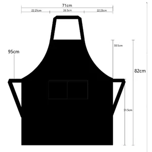 Celemek dapur katun wanita dapat dipakai ulang dengan Logo kustom celemek dapur memasak koki memanggang tahan air dengan dua kantong