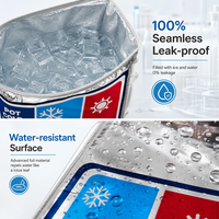 Sac isotherme pliable personnalisé, imperméable, pour la livraison de nourriture, maintien au frais pendant 48 heures