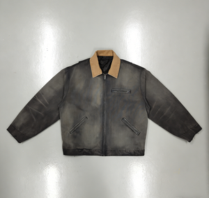 Veste en jean délavé rétro ample pour homme, personnalisée en usine, idéale pour un style décontracté urbain - Collection 2026 - Product Image 1