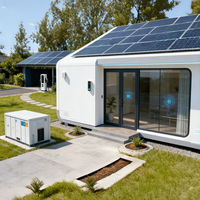 Villa préfabriquée de luxe à énergie verte, maison capsule hors réseau avec empreinte carbone zéro, structure en acier imperméable, durée de vie de 100 ans