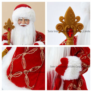 SOTE Offre Spéciale Russe Artisanat Robe <span class=keywords><strong>Ded</strong></span> <span class=keywords><strong>Moroz</strong></span> Animé Noël Rouge Debout Père Noël avec Sceptre Longue Robe En Peluche <span class=keywords><strong>Ded</strong></span> <span class=keywords><strong>Moroz</strong></span> - Product Image 5
