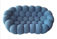 Canapé modulaire moderne, fauteuil design football, forme rectangulaire, salon, hôtel, tissu, rembourrage en éponge, ensemble de fauteuils bulles