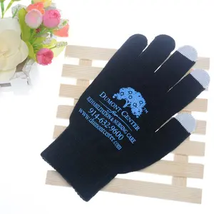 Lustige Winter Unisex Wärmer Acryl gestrickte magische Handschuhe Touchscreen-Handschuhe