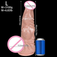 Dildo géant en silicone liquide souple et extensible pour hommes et femmes, étanche, pour masturbation et plug anal, jouet sexuel pour adultes