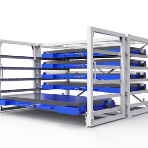 Racks à palettes industriels robustes personnalisés en usine pour l'acier, l'aluminium et l'acier inoxydable Type de tiroir Roll Out Sheet Metal Racks - Product Image 5