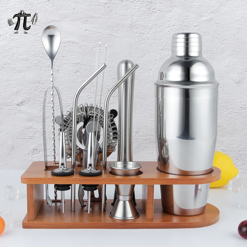 14pcs Reusable Stainless Steel Cocktail Shaker