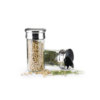 Ensemble de 16 pots à épices rotatifs multifonctions pour cuisine moderne, taille mini, verre 100 ml