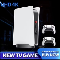 Console de jeu M5 avec manette sans fil 2,4 GHz, style PS5, sortie HD 4K, jeux vidéo rétro classiques