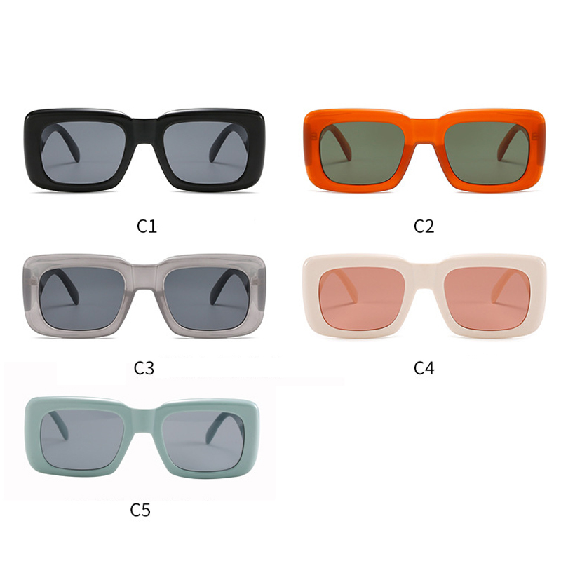 ADE WU STY3956K Fashion Large Thick Frame Edge Sunglasses  display picture 1