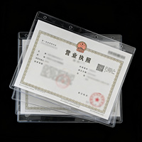Cadre de certificat en plastique A4 transparent, support mural pour certificat, pour affichage de licence commerciale au bureau