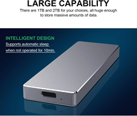 SSD portable USB Type-C, disque dur externe à semi-conducteurs haute vitesse, 1 To, stockage portable pour ordinateur et smartphone