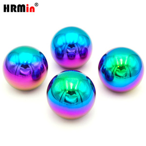 Perilla de cambio de marchas de velocidad de titanio con forma de bola de Color arcoíris nuevo HRmin para automóvil, coche, vehículo, camión - Product Image 2