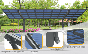 Cobertura de alumínio para <span class=keywords><strong>carport</strong></span> à prova de ferrugem, à prova d'água, à prova de vento, com policarbonato. - Product Image 3
