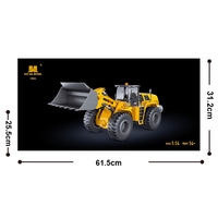 Nouveauté Huina 1583 2.4G 1/14 Échelle 24CH Alliage Hauteur Simulation de Chargeur Forte Motivation Camion RC Voiture Jouets pour Enfants