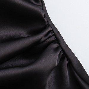 Vestido de Verano Informal de Seda Plisado sin Mangas en 9 Colores Sólidos para Mujer - Product Image 5