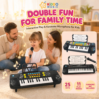 Clavier électronique multifonctionnel Belinda à 25 touches, jouets de clavier de piano avec microphone, instruments de musique, cadeaux pour enfants