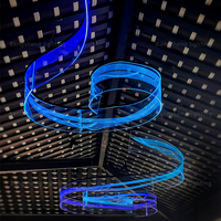 Lustres d'intérieur en acrylique à LED et lampes suspendues à hauteur réglable pour comptoir de bar et éclairage domestique