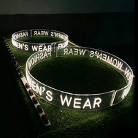 Letrero Luminoso Circular Moderno para Recepción, Letrero de Neón Redondo Personalizado, Luz LED Circular Colgante para Mostrador de Recepción, Tienda, Oficina, Interior