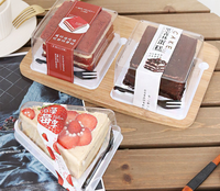 Boîte à gâteau triangulaire jetable en plastique transparent sur mesure pour cheesecake, boîte à gâteau transparente