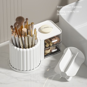 Boîte de rangement cosmétique de bureau de grande capacité Porte-stylo rotatif Brosse de maquillage Fard à paupières <span class=keywords><strong>Étagère</strong></span>s murales pour salle de bain et cuisine - Product Image 5