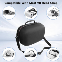 Sac de protection rigide en EVA pour casque VR, grande capacité, étui de voyage pour Oculus Quest 3 et 2, étui de voyage pour casque VR pour le rangement