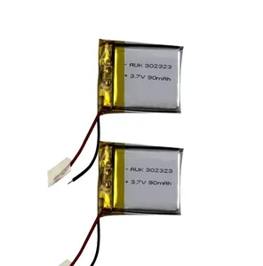 Hunan AUK 402020 3,7 V 7,4 V 12V 3S 120mAh pequeña batería Lipo batería de polímero de iones de litio con cables PCB 441229 501521