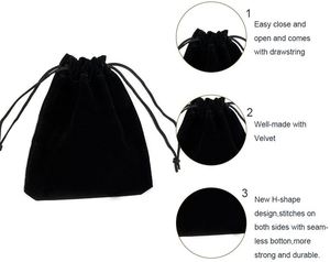 2700339 Petits sacs cadeaux en velours doux pour bijoux avec cordon de serrage - Product Image 3