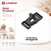 Harga Pabrik ANMCO Gesper Plastik 3 Arah dengan Pelepasan di Tengah untuk Kursi Pengaman Bayi, Harness Kursi Tinggi, Gesper Plastik Pengaman