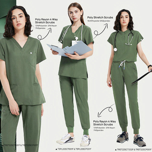 Divisa da Infermiera per Donne con Due Tasche Profonde Impermeabile Abbigliamento Ospedaliero con Cerniera Nascosta - Product Image 6