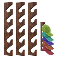 Porte-chapeaux mural en bois, support de rangement multi-emplacements pour casquettes de baseball, organisateur de placard, présentoir mural en bois