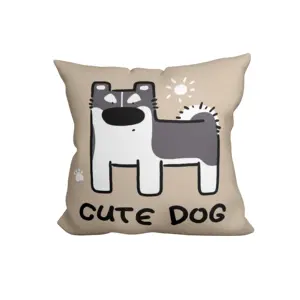 Wholesale Custom Cartoon Pillow Case Decorative Cute Dog Cure Series Simple Sand Hair Cushion Cover