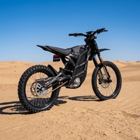 دراجة كهربائية 72 فولت 8 كيلو واط من نوع E-dirt Bike Middrive Falcon Lite مع تعليق كامل وبطارية ليثيوم أيون 30 أمبير ساعة وعزم دوران أقصى 340 نيوتن متر.