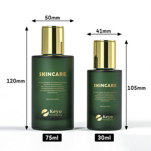 Nuova Moda: Flacone Contagocce in Vetro Smerigliato VERDE da 30ml e <span class=keywords><strong>75ml</strong></span>, Serigrafia Personalizzata, Marca Keyo, per Oli Essenziali, Cura di Capelli e Pelle - Product Image 6