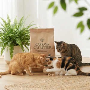 Arena para Gatos de Yuca Natural |   A base de plantas y de rápida aglomeración |   Arena Ecológica Desechable de Marca Privada - Product Image 1