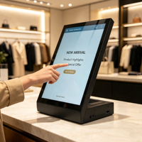 Écran de menu numérique 13,3 pouces en forme de L pour terminal de point de vente au détail, kiosque de paiement en libre-service NFC
