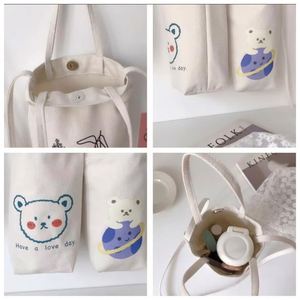 Sac bandoulière mignon en toile pour femme, mini porte-gobelet et porte-bouteille d'eau pour thé aux bulles, idéal pour thermos - Product Image 5