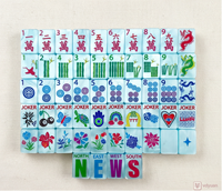 Vdyuan Trading Co., Ltd. Mahjong de luxe portable électronique – Tuiles de Mahjong pliables en acrylique durable – Style américain